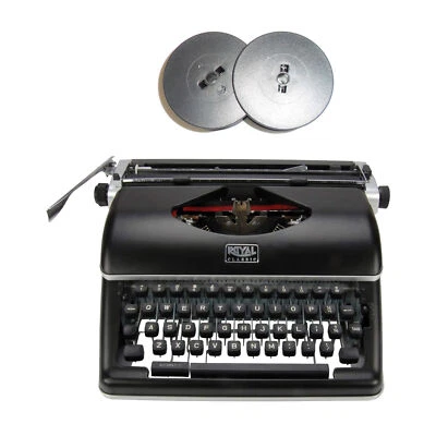 Royal Classic Manual Typewriter Black with Typewriter Ribbon Bundle - Image 1 of 4