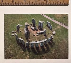 Stonehenge Aerial View, Prehistoric Monument Wiltshire, UK Vintage Postcard - Picture 1 of 2