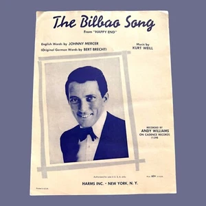 The Bilbao Song Happy End Sheet Music Andy Williams English Mercer German Brecht - Picture 1 of 3