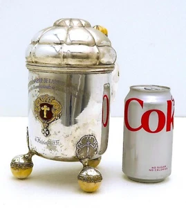 Finland Solid Silver Tankard Enamel Crest Bakelite Ball Feet & Thumb 1937 - Picture 1 of 13