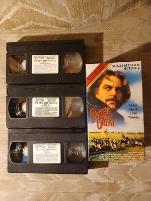 Peter The Great VHS 3 Tapes Box Set 1992 NR Vintage Maximilian Schell VTG... Foto 1 de 4