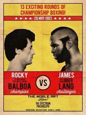 Rocky III Rocky Balboa VS Clubber Lang Fight Poster/Print Stallone Mr. T 🥊