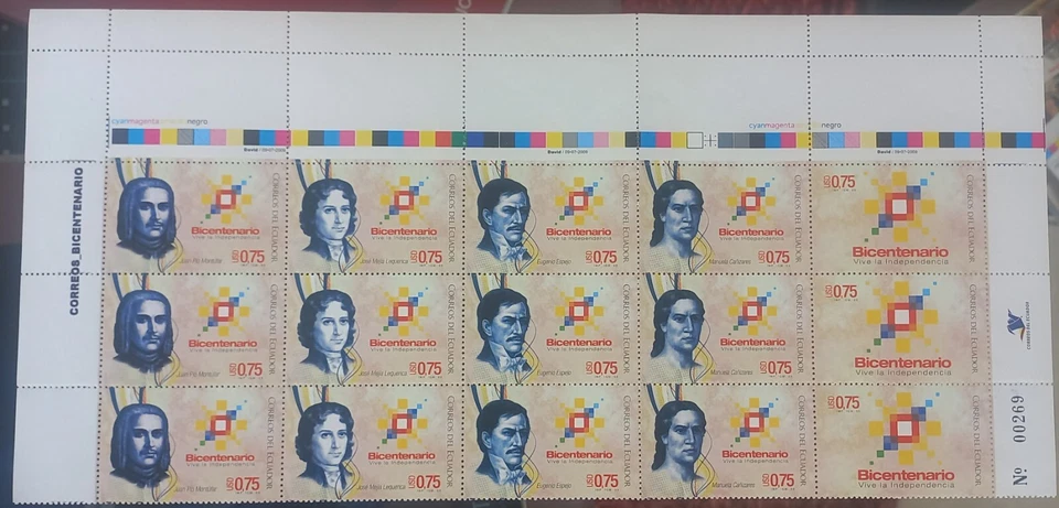 Ecuador 2009 Sc#1980 Independence, Bicentenario. (Block) - Image 1 of 1