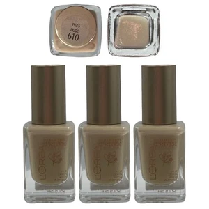 3 Pack L'Oreal Paris Nail Polish Collection Privée 610 Eva's Nude Shimmer Beige - Picture 1 of 12