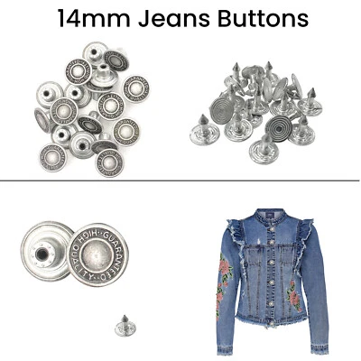 14Mm Gunmetal Hochwertige Gedruckte Geschlossene Version Jeansknöpfe Hosenjacken - Bild 1 von 4