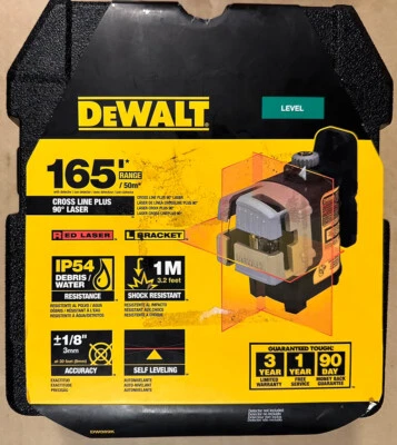Dewalt 165’ DW089K Red Cross Line  90* Laser DW089K Brand New Factory Sealed - Image 1 of 4