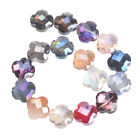 10pcs 12mm Flower Clover Shape Faceted Crystal Glass Loose Spacer Beads Lot