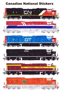 6 pegatinas individuales de Andy Fletcher para locomotoras del patrimonio nacional canadiense - Imagen 1 de 1