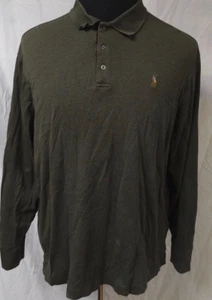 Polo Ralph Lauren XL Dark Green Long Sleeve Pony Logo Classic Fit Polo Shirt - Picture 1 of 11