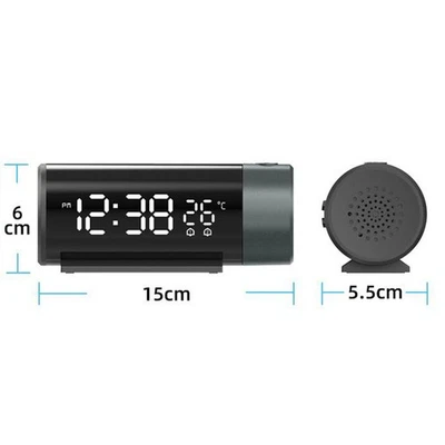 Multifunctional Projection Clock with LED Display and Night Mode Functionality - Image 1 of 4