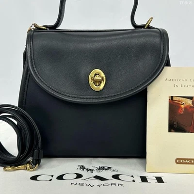 Shoulder Coach 9983 Old Coach Dark Navy Leather 2Way Hand Bag Crossbody Purse - image 1 of 4