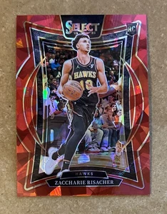 2024-25 Panini Select Zaccharie Risacher Rookie Red Cracked Ice #86 Hawks RC - Bild 1 von 2