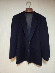 Pierre Cardin Blazer Mens 44L Navy Blue 100% Wool Sport Coat Jacket Classic Fit - Picture 1 of 10