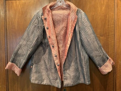 Chaqueta Reversible Mujer Iridiscente Talla Grande Naranja Y Marrón Foto 1 de 4