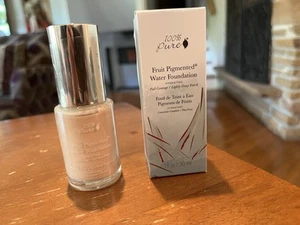 100% Pure Fruit Pigmented Water Foundation Warm 1.0 Fair Peach 1oz NEW Sealed - Picture 1 of 5