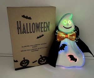 Vintage Avon Halloween leuchtender Glasfaser Geist mit Fledermäusen 2004 hängend Plüsch - Bild 1 von 13