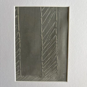 Vintage Mid Century Abstract Study Acrylic Art Painting Modernism On Paper - Picture 1 of 1