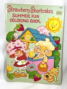 VTG 1981 STRAWBERRY SHORTCAKE’S SUMMER FUN COLORING BOOK AMERICAN GREETING - Imagen 1 de 16
