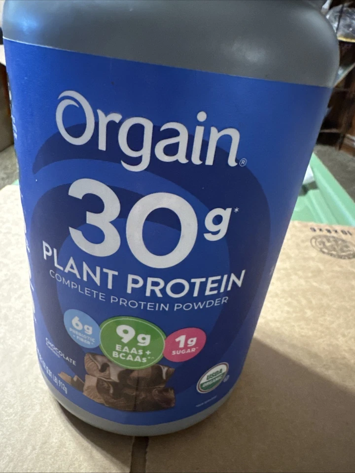 2 Tubs of Orgain Sport Chocolate Vegan Protein Powder 2lbs