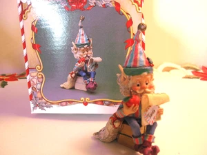 VTG ENESCO 1991 NORTH POLE VILLAGE "MUNCHIE" Reading Letter To Santa Christmas - Picture 1 of 10