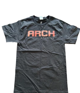 Arch Studios Shirt Mens Small Black Red Custom Ink T-Shirt Tee Graphic Cotton - Picture 1 of 6