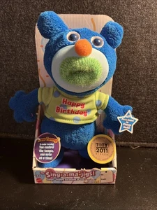 MATTEL Sing-A-Ma-Jigs Blue Plush Happy Birthday NIB 2011 Works W8284 - Picture 1 of 7