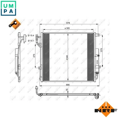 CONDENSER AIR CONDITIONING 350220 FOR LAND ROVER DISCOVERY/IV RANGE/SPORT/SUV - Image 1 of 4