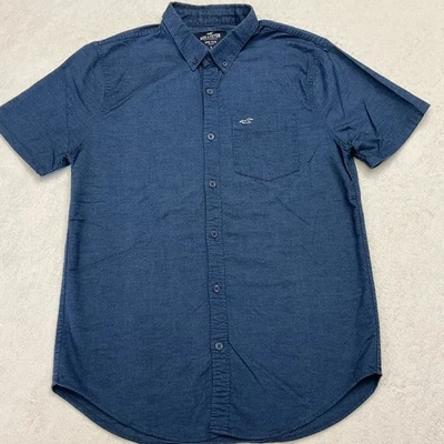 NWOT HOLLISTER Epic Flex Stretch Navy Casual Button Down Shirt Men’s Small - Image 1 of 4