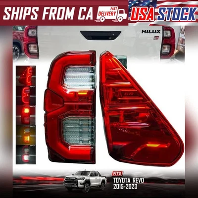 Pair LR Tail Lamp Rear Clear Lens LED Fit Toyota Hilux SR Pickup 2015-2023  - Image 1 of 4