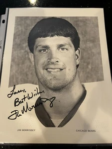 1985 Chicago Bears Jim Morrissey Autograph Signed Photo Super Bowl XX - Picture 1 of 7