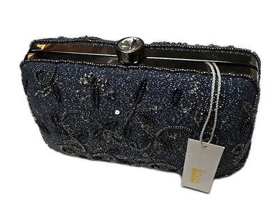 Kate Landry Evening Clutch Purse W/ Seed Pearls And Optional Handle - Image 1 of 4