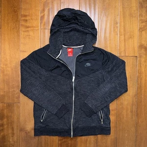 Chaqueta Nike Sportswear Windrunner para hombre talla mediana negra cremallera completa bolsillos con capucha - Imagen 1 de 19