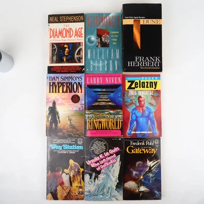 Hugo Award for Best Novel - 9 Book Lot - Classic Science Fiction and Fantasy Foto 1 de 4