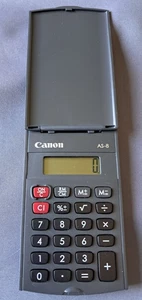 Taschenrechner Canon AS-8 Klappetui Batterie, Prozentrechnung, Wurzelberechnung - Bild 1 von 3
