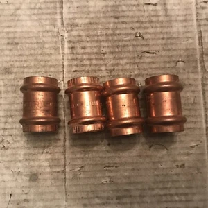 Lot Of 4 Streamline VIEGA PROPRESS 78057 Coupling With Stop, 1" x 1" Copper - Picture 1 of 3