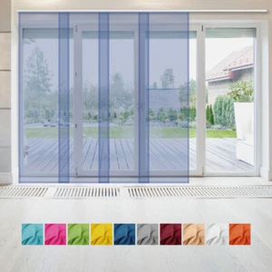 Schiebegardine Transparent Schiebevorhang mit/ohne Zubehör Flächenvorhang Voile - Bild 1 von 16