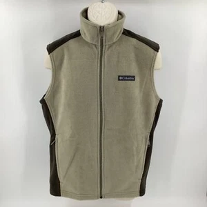 Columbia Men’s Steens Mountain Fleece Vest AM1535 Khaki Brown Size Small 394 - Picture 1 of 10