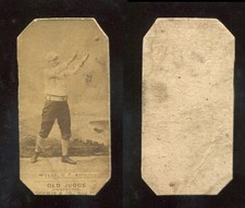 1887 N172 Old Judge #485-5 Curt Welch Welsh ~ PR condition ~ catching hands high
