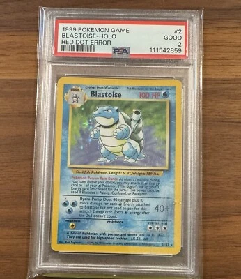 PSA 2 Base Set Blastoise Red Dot Error - Image 1 of 2