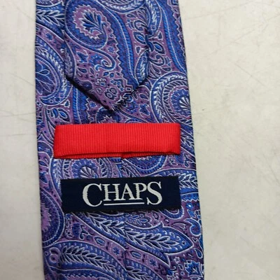 Corbata para hombre Chaps con cachemira púrpura 100 % poliéster LARGA Ralph Lauren Foto 1 de 4