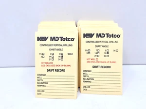 16 DEGREE CHART PAPER FOR DRIFT RECORDER MD TOTCO 191411 ( 100 CHARTS ) - Picture 1 of 2