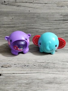 Fisher Price Rattles Hippo & Elephant Sensory Toys - Picture 1 of 5