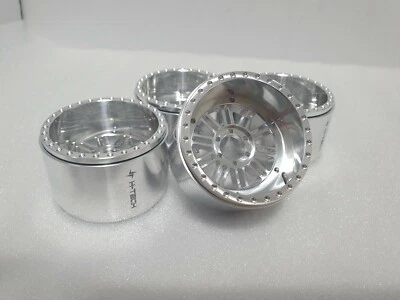 4PCS Aluminum CNC 2.2inch Beadlock Wheels & Wheels Cap Lims for 1/10 RC Crawler - Image 1 of 4