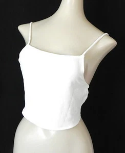 John Galt Crop Open Back/Scarf Tie Spaghetti Strap Ivory Size O/S(fits 2XS/S) - Picture 1 of 7