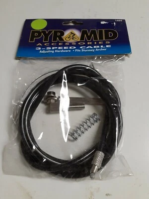 Pyramid 3 speed cable with adjusting hardware, fits Sturmey Archer, New - Image 1 of 4