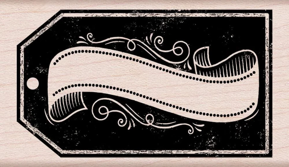 Sello montado en madera Hero Arts "etiqueta de pizarra" G5848 para hacer tarjetas álbumes de recortes Foto 1 de 1