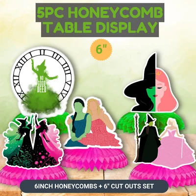 JEWELESPARTYZ WICKED MOVIE PARTY SUPPLIES BIRTHDAY DECORATION BALLOON TABLEWARE SWIRL DISPlaY