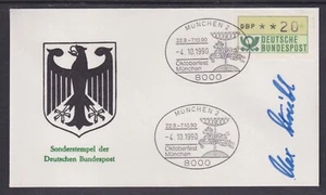 Max Streibl, German Minister-President of Bavaria, signed Oktoberfest Cover - Picture 1 of 2