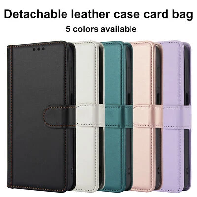 Luxury Leather Wallet Strap Cover Case For 11 12 13 14 15 16 Pro Max XR 6 7 8 SE - Image 1 of 4
