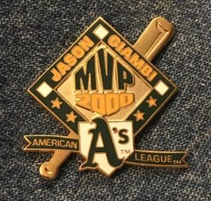 Oakland Athletics A's Lapel Pin ~ MLB ~ Jasco Giambi ~ 2000 MVP~American League - Picture 1 of 2
